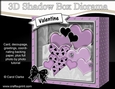 3D Romantic Diorama Shadow Box Card Mini Kit - Lots of Hearts