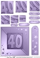 40th Metallic Age Quick Card with Twisted Pyramage