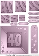 40th Metallic Age Quick Card with Twisted Pyramage