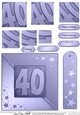 40th Metallic Age Quick Card with Twisted Pyramage