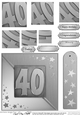 40th Metallic Age Quick Card with Twisted Pyramage