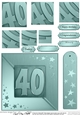 40th Metallic Age Quick Card with Twisted Pyramage