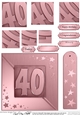 40th Metallic Age Quick Card with Twisted Pyramage