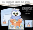 3D Shaped Card Kit - Flowerpot Friends - Cute Little Hoot Owl