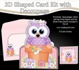 3D Shaped Card Kit - Flowerpot Friends - Cute Little Hoot Owl