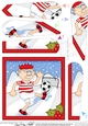 Christmas Old Man Bert plays Football Fan Pyramage Topper