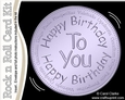 Happy Birthday Medal Rock & Roll Kit with envelope and insert