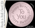 Happy Birthday Medal Rock & Roll Kit with envelope and insert