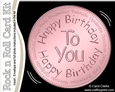 Happy Birthday Medal Rock & Roll Kit with envelope and insert