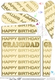 Birthday GRANDDAD Fan Pyramage Topper