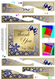Floral Elegance Thank You Quick Card with Wavy Spiral Side Stacker