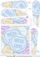 With Love Sweet Heart Fan Pyramage Topper
