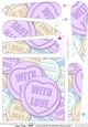 With Love Sweet Heart Fan Pyramage Topper