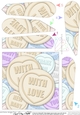 With Love Sweet Heart Fan Pyramage Topper