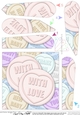 With Love Sweet Heart Fan Pyramage Topper