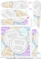 With Love Sweet Heart Fan Pyramage Topper