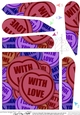 With Love Sweet Heart Fan Pyramage Topper