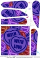 With Love Sweet Heart Fan Pyramage Topper