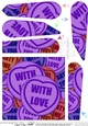 With Love Sweet Heart Fan Pyramage Topper