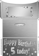 5th Birthday Metallic Age Money or Gift Wallet Card