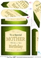 Happy Birthday MOTHER champers Wine Label Fan Pyramage Topper