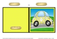Floral Funky Car Quick Cut and Fold Card