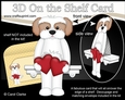 3D On the Shelf Card Kit - Hearts Love & Romance Little Cavachon Dog BoBo