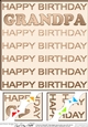 8 x 8 Birthday GRANDPA Scalloped Corner Topper