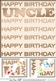 8 x 8 Birthday UNCLE Scalloped Corner Topper