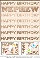 8 x 8 Birthday NEPHEW Scalloped Corner Topper