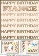 8 x 8 Birthday FIANCE Scalloped Corner Topper