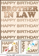 8 x 8 Birthday BROTHER IN LAW Scalloped Corner Topper