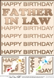 8 x 8 Birthday FATHER IN LAW Scalloped Corner Topper