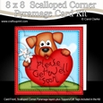 8 x 8 Rusty Dog Get Well Heart Scalloped Corner Kit