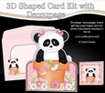 3D Shaped Card Kit - Flowerpot Friends - Cute Little Panda Su Ling