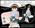 3D On the Shelf Card Kit - Little Teen Marybeth has Butterflies & Flowers