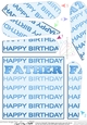 Happy Birthday FATHER Fan Pyramage Topper