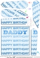 Happy Birthday DADDY Fan Pyramage Topper