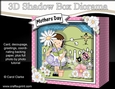 3D Cute Girlz Diorama Shadow Box Card Mini Kit - Suzi has a Pretty Flower