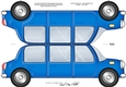 Large DL Stretch Limo Shaped Card