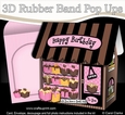 3D Shoppe Pop Up Rubber Band Card Kit - The Cherry on Top Fondant Fancy Cake Shop