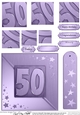 50th Metallic Age Quick Card with Twisted Pyramage
