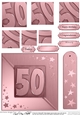 50th Metallic Age Quick Card with Twisted Pyramage