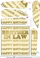 Birthday BROTHER IN LAW Fan Pyramage Topper