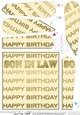Birthday SON IN LAW Fan Pyramage Topper