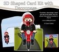 3D Shaped Card  Kit - Teen Tyrell Rides his Motorbike