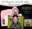 3D Shaped Card  Kit - Teen Bianca Rides her Motorbike