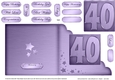 40th Metallic Age Cut and Fold Corner Card