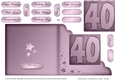 40th Metallic Age Cut and Fold Corner Card