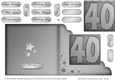 40th Metallic Age Cut and Fold Corner Card